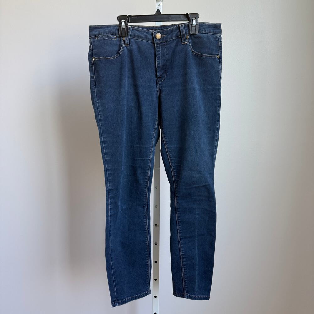 Max Jeans Relaxed Office Siren Skimmer Stretch Skinny‎ Jeans 10 Blue